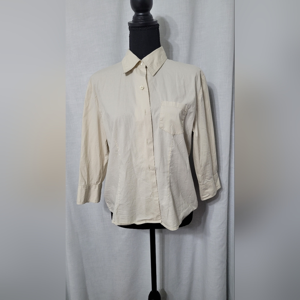 Nude Long Sleeve Button Down